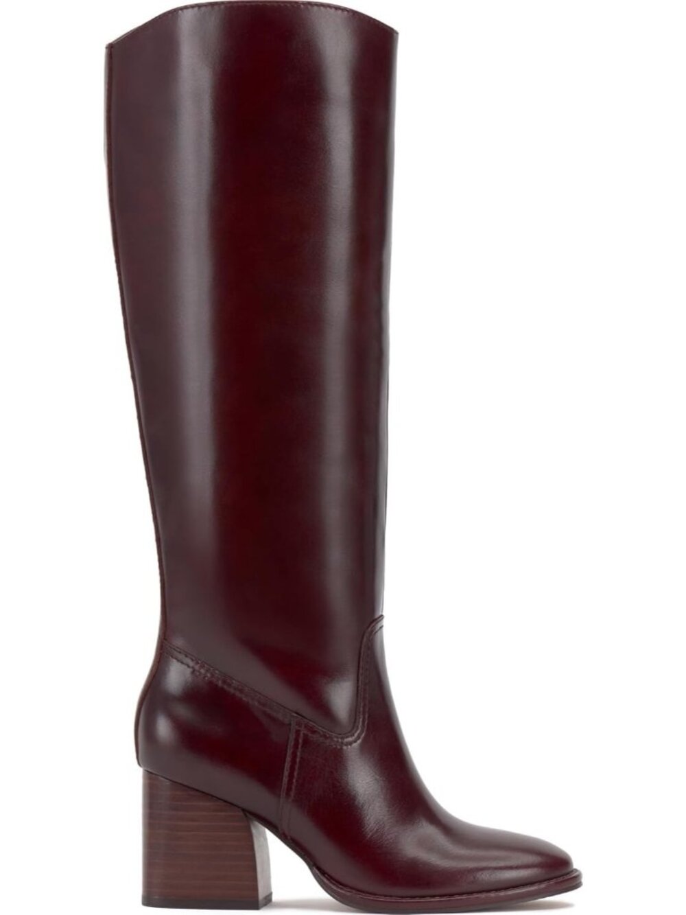 Vince Camuto Women's Leila Knee High Boot Rich Mahaghony 10W/X-WIDE CALF